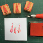 How To Make A Lino Stamped Christmas Card Inside Christmas Lino Print Template
