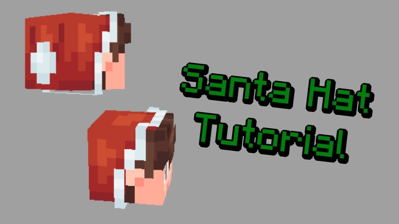 How To Make A Santa Hat On Your Minecraft Skin - Skin-Mas #3 with Christmas Minecraft Skin Template