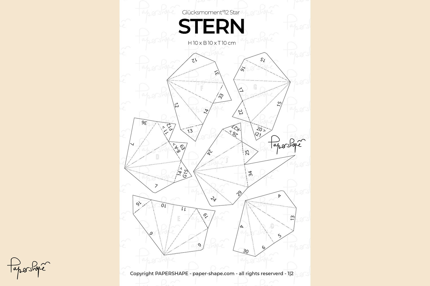 How To Make A Small Christmas Star With 12 Points Out Of Paper + with regard to Christmas Star Craft Template