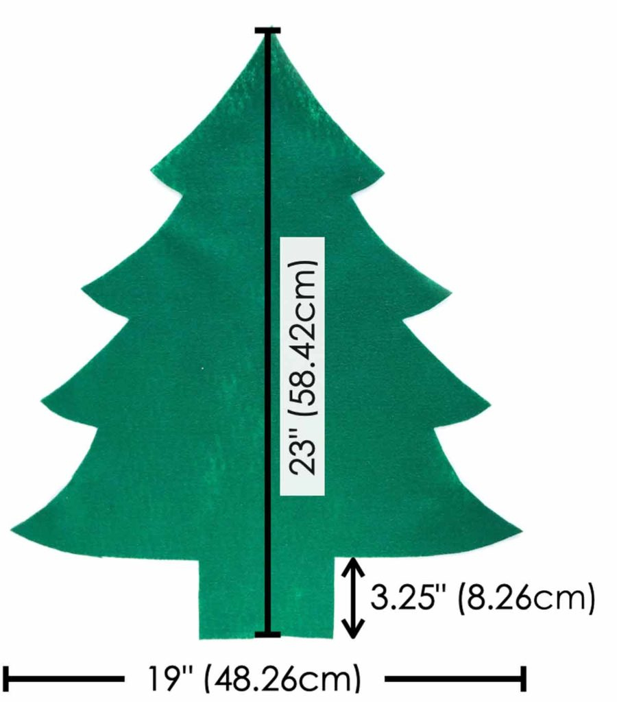 How To Make An Easy 3D Felt Christmas Tree (Free Pattern) - Mindymakes for Christmas Tree Felt Template