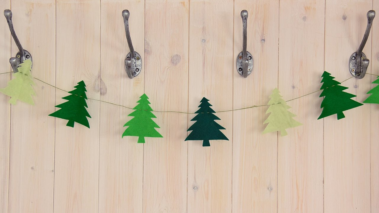 How To Make Christmas Tree Bunting - Sizzix for Christmas Tree Bunting Template