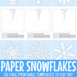 How To Make Paper Snowflakes + Free Printable Patterns Inside Christmas Snowflake Template Printable