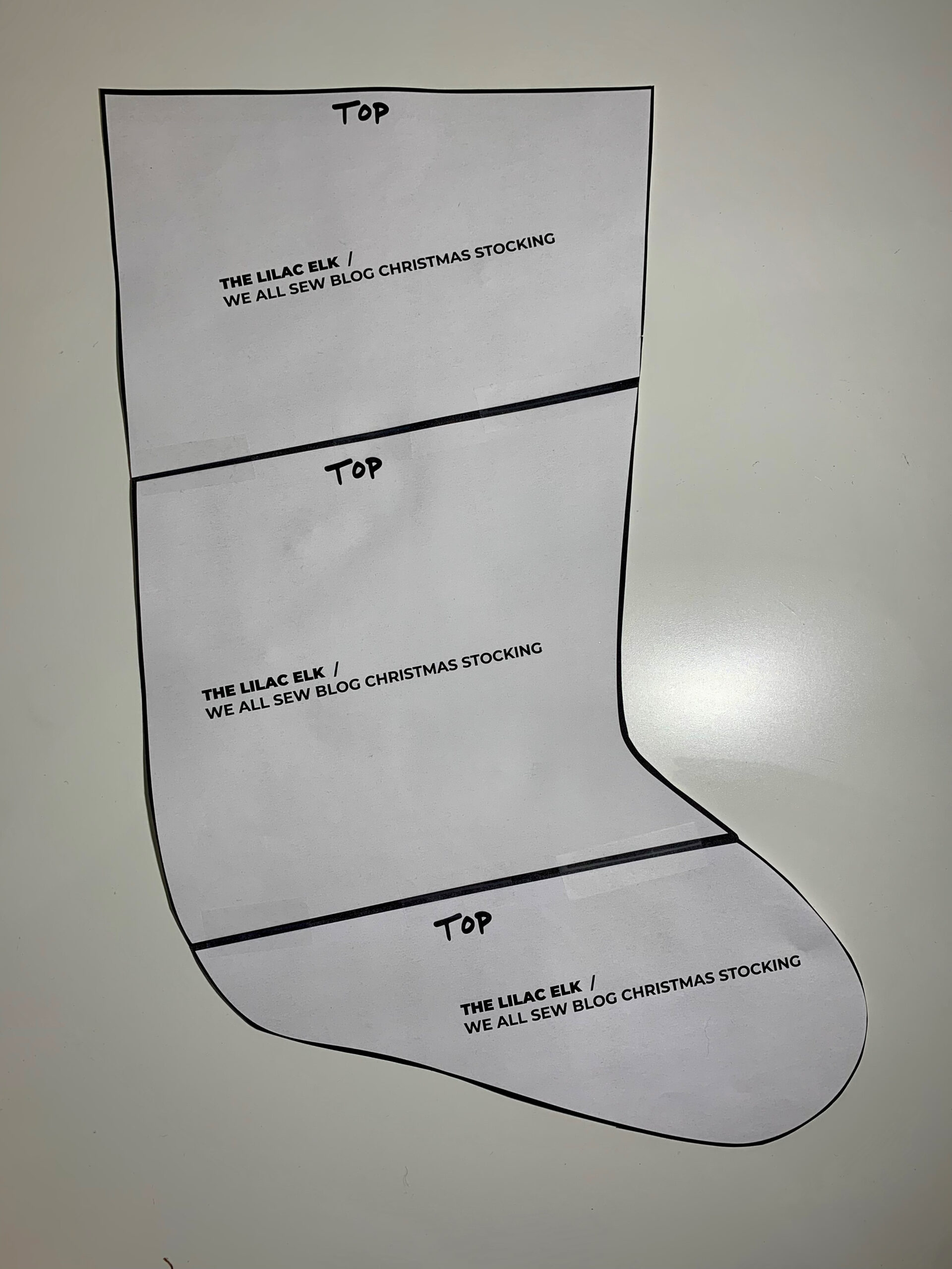 How To Sew A Personalized Flannel Christmas Stocking - Weallsew throughout Christmas Stocking Sewing Pattern Template