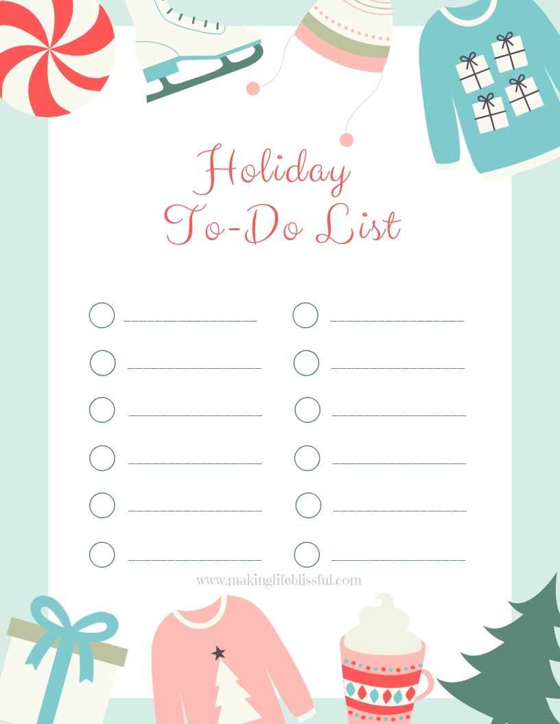 How To Use Lists To Save Time At Christmas + Free Printable within Christmas to Do List Template