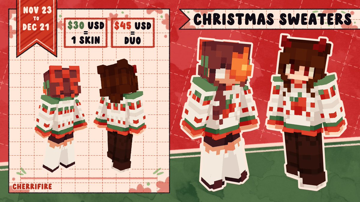 I&amp;#039;M Also Offering Life Series Christmas Sweater Templates For Free with regard to Christmas Minecraft Skin Template
