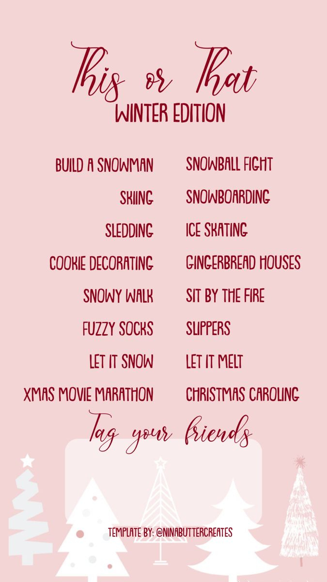 Instagram This Or That Questions Winter Story Template throughout Christmas This Or That Instagram Story Template