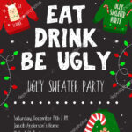 Invitation Template Flyers Christmas Sweater Invitation Template Inside Christmas Sweater Invitation Template Free
