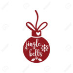 Jingle Bells Ball Decoration Vector Christmas Theme For Print In Christmas Jingle Bell Template