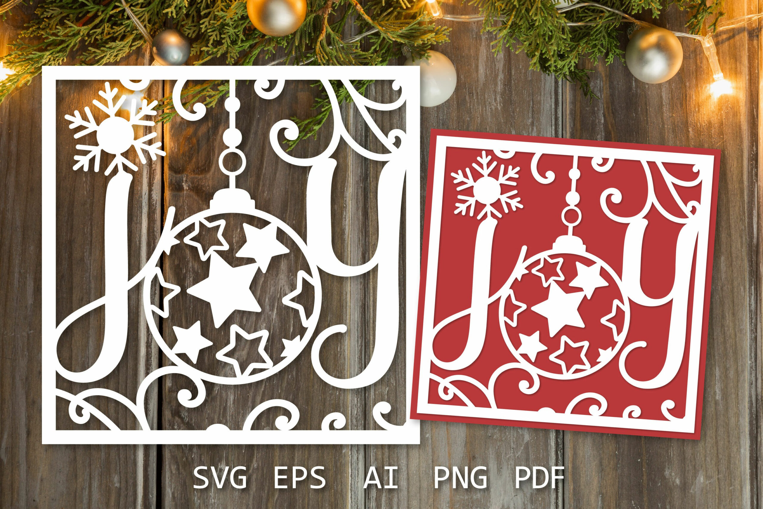 Joy Card Svg | Joy Christmas Paper Cutting Template Cricut with Christmas Paper Cutting Template Free