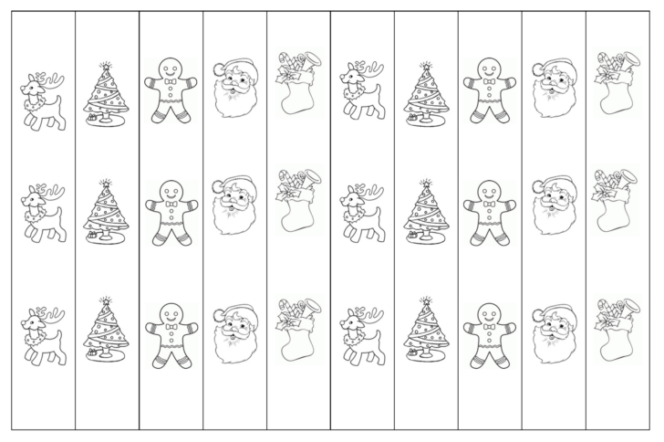 Christmas Paper Chain Template Printable Christmas Paper Chain Template Printable