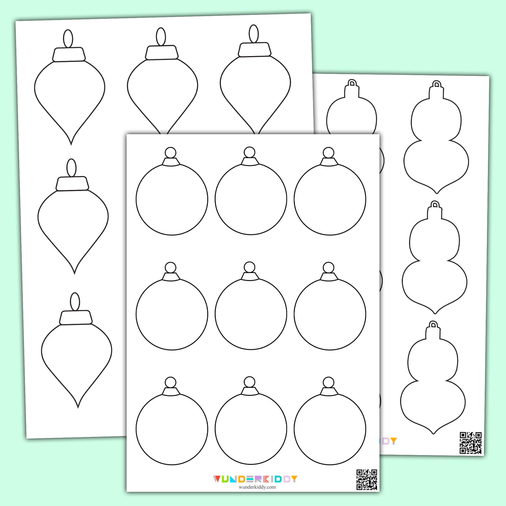 Kostenlose Malvorlage Für Weihnachtsbaumschmuck Als Pdf pertaining to Christmas Ornament Template Printable