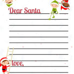 Letter To Santa Template   Free Printable Dear Santa Letters Regarding Christmas Letter Writing Template