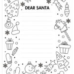 Letter To Santa Template   Free Printable Dear Santa Letters Within Christmas Letter Template Black And White