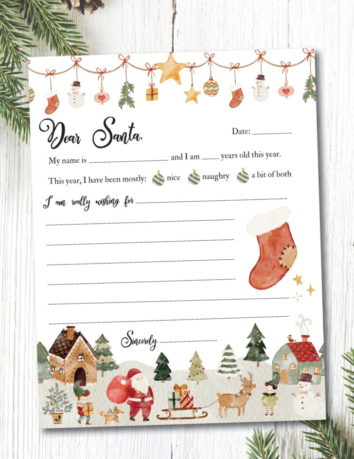 Christmas Letter to Santa Template Christmas Letter to Santa Template