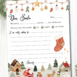 Letter To Santa Template Free Printable   Home Sweet Farm Home Regarding Christmas Letter With Pictures Template