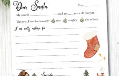Letter To Santa Template Free Printable – Home Sweet Farm Home with regard to Christmas Note Template Free