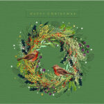 Ling Red Robin Wreath Pack Of 10 Christmas Cards | Cotswold Trading Within Christmas Round Robin Template
