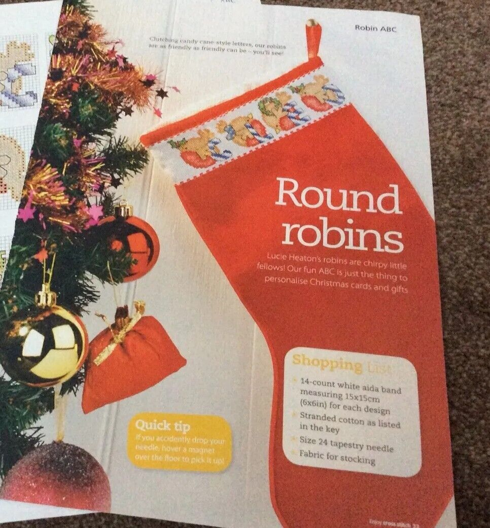 Lucie Heatons Round Robin Christmas Alphabet A To Z Cross Stitch regarding Christmas Round Robin Template