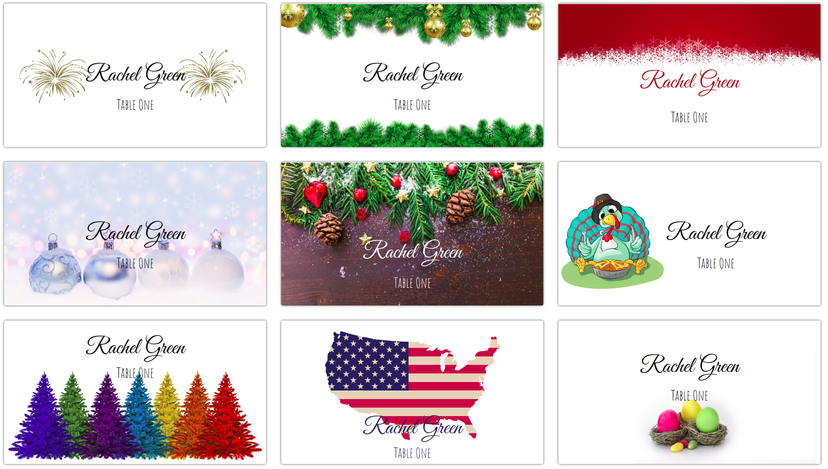 Making Your Own Holiday Place Cards At Home | Place Card Me with Christmas Table Place Card Template