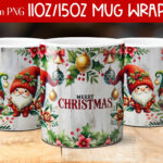 Merry Christmas Mug Wrap Png Sublimation With Regard To Christmas Mug Design Template