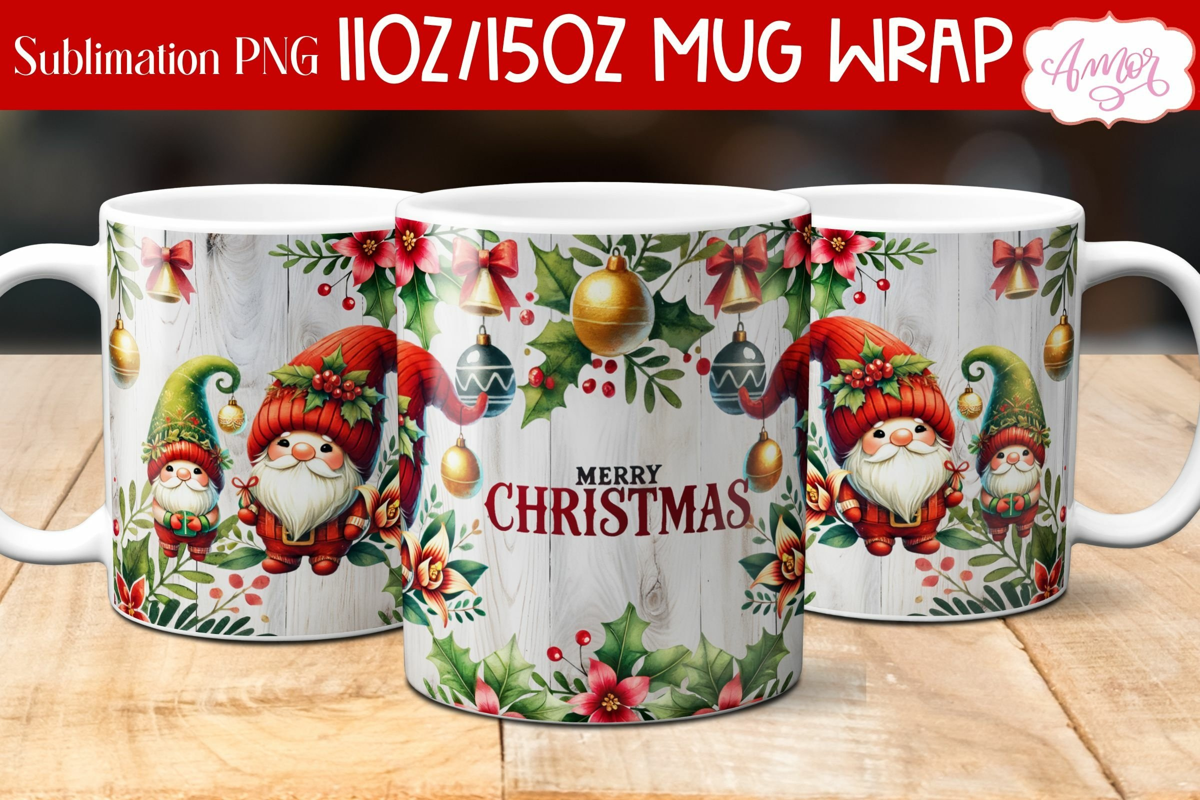 Merry Christmas Mug Wrap Png Sublimation with regard to Christmas Mug Design Template