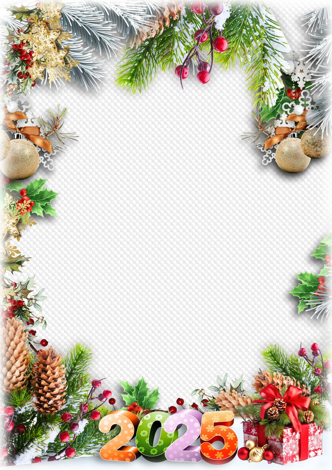 Merry Christmas! Photo Frame 2025 In Psd, Png, For Photoshop, Download regarding Christmas Photoshop Frame Template