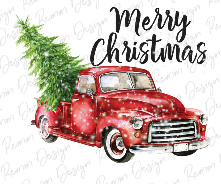Christmas Red Truck Template Christmas Red Truck Template