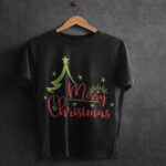 Merry Christmas  T Shirt Logo Template   Templatemonster Throughout Christmas T Shirt Design Template