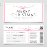 Minimal Christmas Gift Certificate Template   Brandpacks Throughout Christmas Present Gift Certificate Template