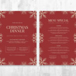 Minimal Christmas Menu Template [Photoshop Psd]   Brandpacks Throughout Christmas Menu Flyer Template