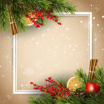 Modèle De Cadre De Noël. Clip Art Libres De Droits, Svg, Vecteurs Throughout Christmas Photo Frame Template Free