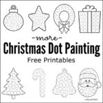 More Christmas Dot Painting {Free Printables}   The Resourceful Mama Pertaining To Christmas Tree Dot Painting Template