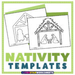 Nativity Template (Free Printables)   Superstar Worksheets With Christmas Nativity Scene Template