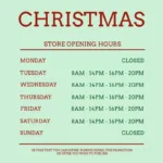 Opening Hours Templates Online Inside Christmas Opening Hours Template Free