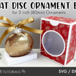 Ornament Box Template For 3" Or 80Mm Flat Disc Ornaments Pertaining To Christmas Ornament Box Template