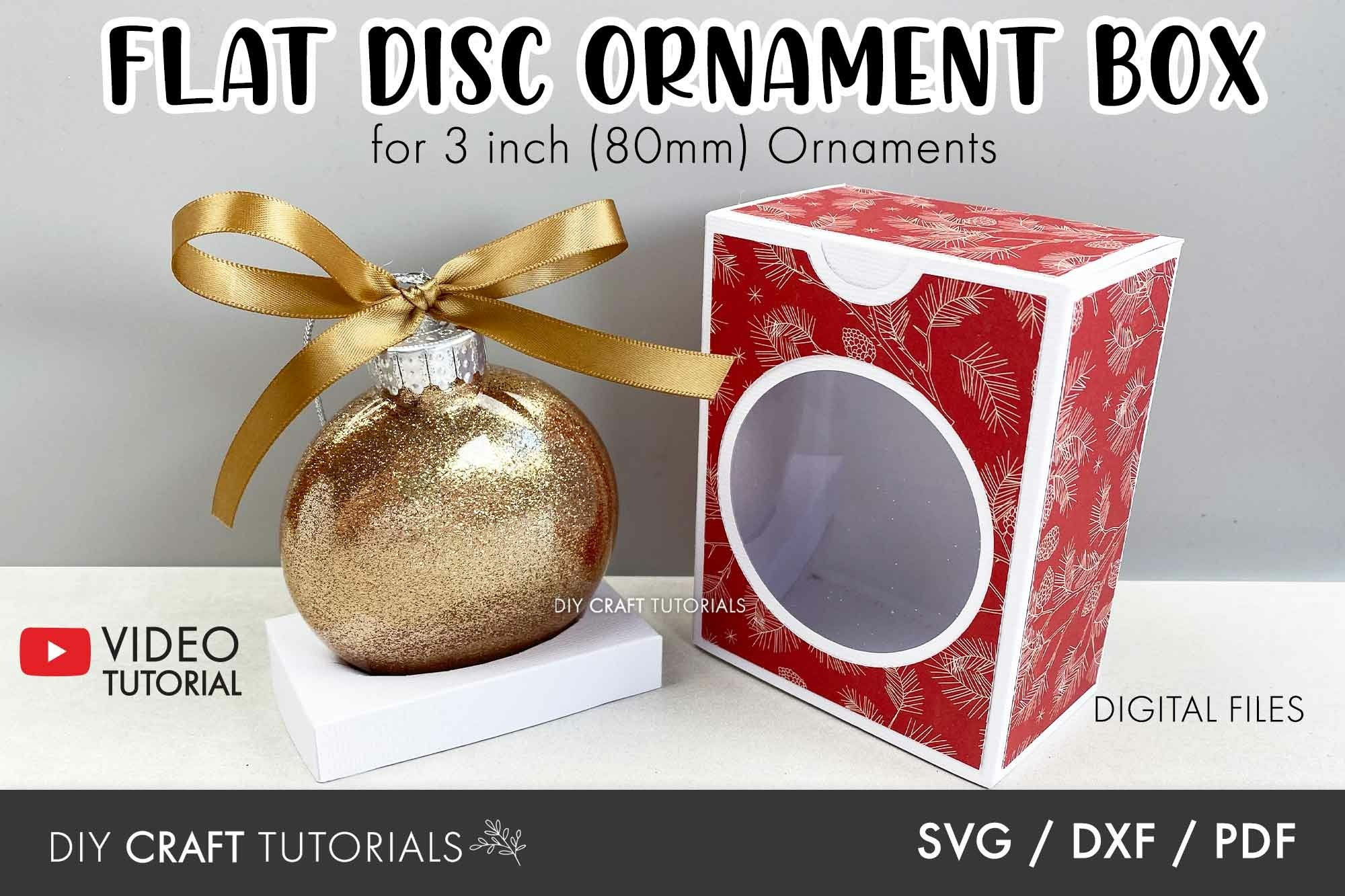 Ornament Box Template For 3&amp;quot; Or 80Mm Flat Disc Ornaments pertaining to Christmas Ornament Box Template