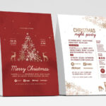 Ornate Christmas Flyer Template Throughout Christmas Tent Cards Template