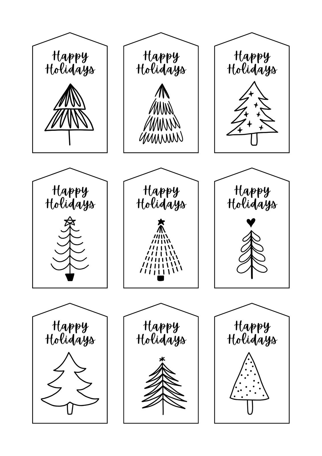Page 13 - Free, Printable, Customizable Tag Templates | Canva throughout Christmas Tag Template Printable Free
