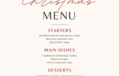 Page 2 – Free Printable And Customizable Dinner Party Menu pertaining to Christmas Lunch Menu Template