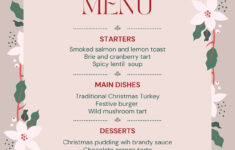 Page 2 – Free Printable And Customizable Dinner Party Menu pertaining to Christmas Party Menu Template