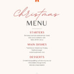 Page 2   Free Printable And Customizable Dinner Party Menu Pertaining To Christmas Themed Menu Template