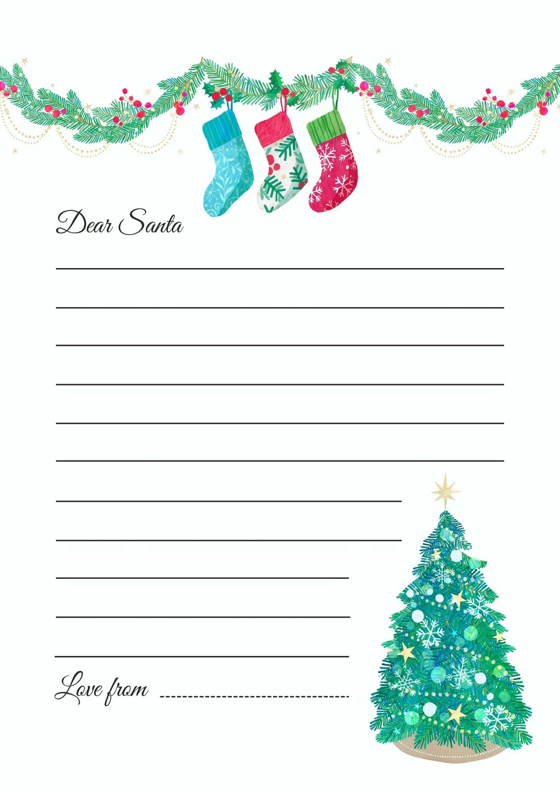 Page 3 - Free And Customizable Christmas Letter Templates | Canva for Christmas Love Letter Template