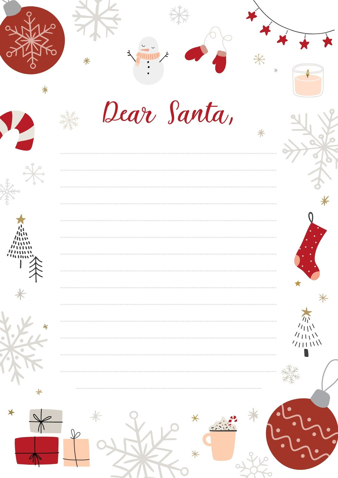 Page 3 - Free Printable Santa Letter Templates You Can Customize with Christmas Letter Free Template