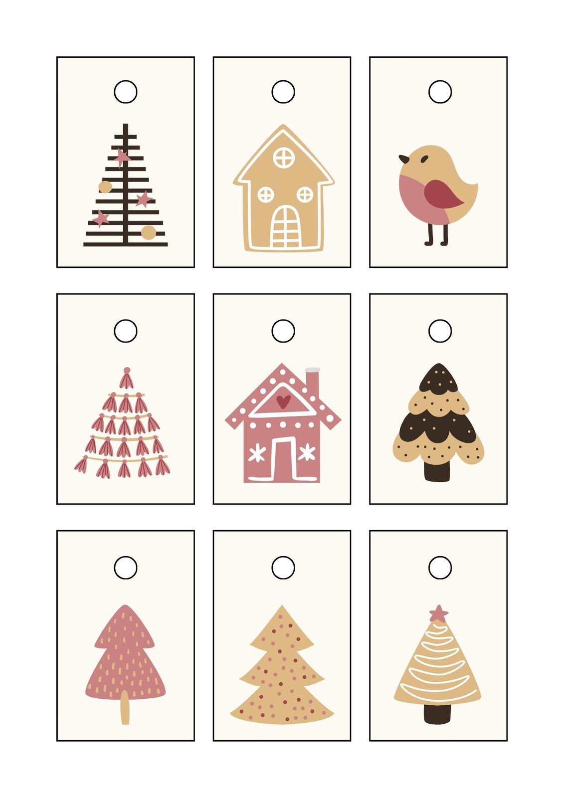 Page 7 - Free Custom Printable Christmas Tag Templates | Canva for Christmas Ornament Tag Template