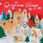 Paper Christmas Village Free Template   Sweet Red Poppy In Christmas Paper Village Template