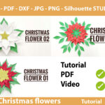 Paper Poinsettia Flower Templates: Christmas Svg Cut Files With Regard To Christmas Paper Flowers Template