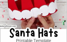 Paper Santa Hat Craft in Christmas Santa Hat Template