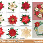 Papier Poinsettia Blumen Vorlagen: Weihnachten Svg Schnittdateien Intended For Christmas Poinsettia Flower Template