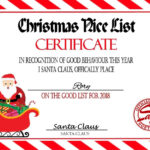 Personalised Santa'S Nice List Certificate Design 7 With Christmas Nice List Certificate Template