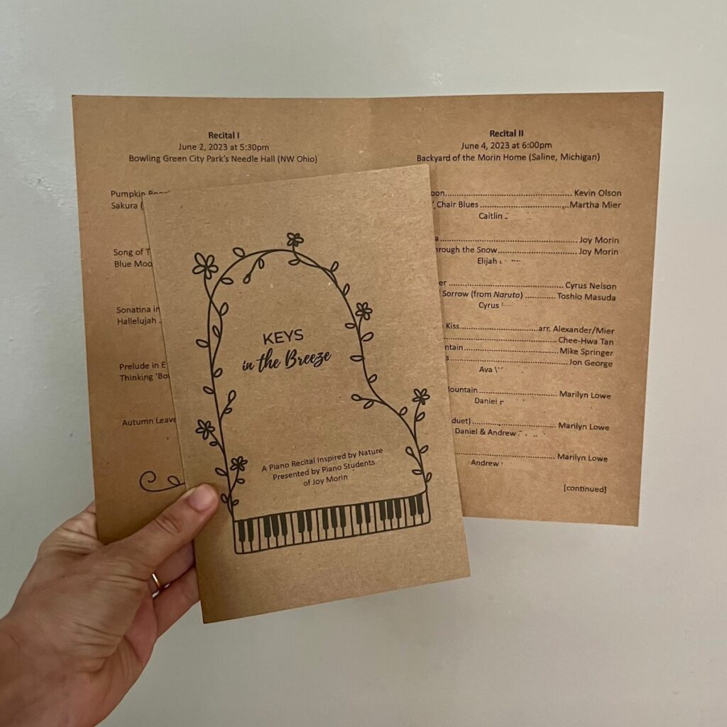 Piano Recital Program Template #6 – Color In My Piano regarding Christmas Piano Recital Program Template Free